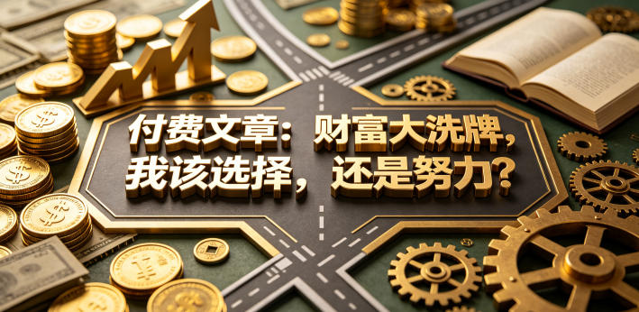 付费文章：财富大洗牌，我该选择，还是努力？
