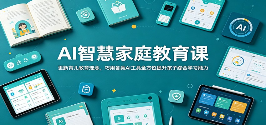 AI智慧家庭教育课：更新育儿教育理念，巧用各类AI工具全方位提升孩子综合学习能力