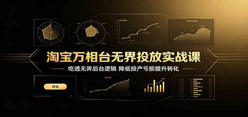 淘宝万相台无界投放实战课：吃透无界后台逻辑，降低投产亏损提升转化