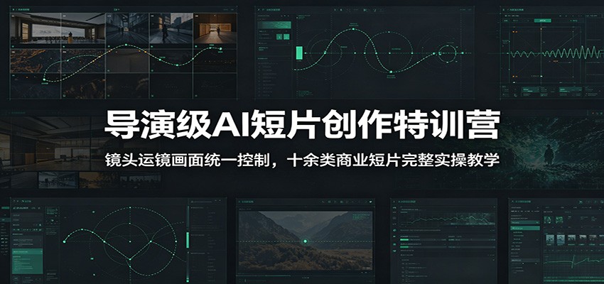 导演级AI短片创作特训营：镜头运镜画面统一控制，十余类商业短片完整实操教学（更新）