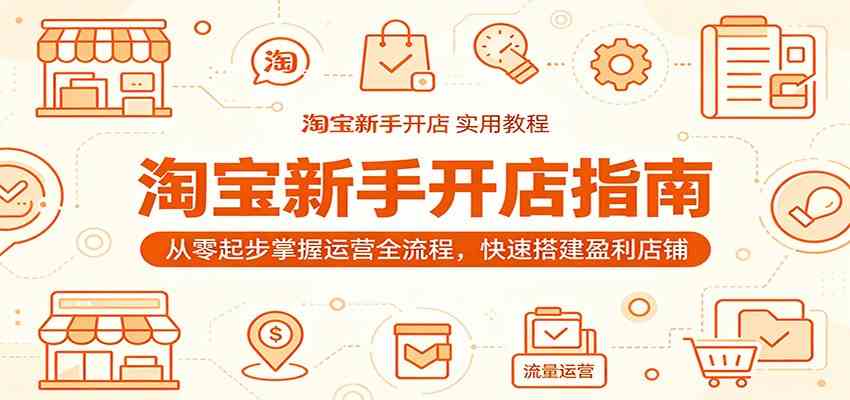 淘宝新手开店指南：从零起步掌握运营全流程，快速搭建盈利店铺