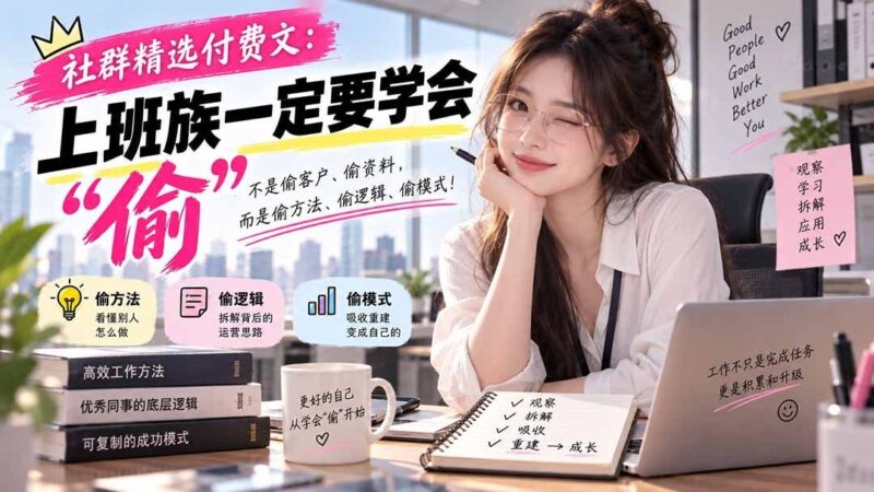 【2026.09.13】社群精选付费文：职场人必学的“偷懒”智慧