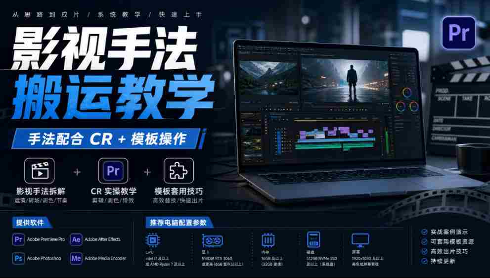 电脑必备！CR+模板操作全解析，影视剪辑手法一网打尽，教你轻松上手！