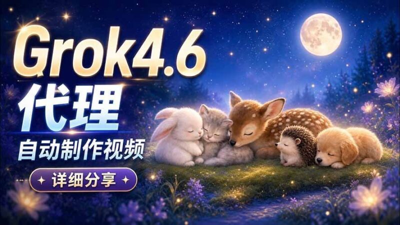 【2026.09.20】Grok 4.6智能代理一键生成视频！提示词到成片全流程实操揭秘｜AI Agent实战分享